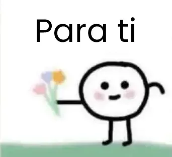 Fulano regalando flores.